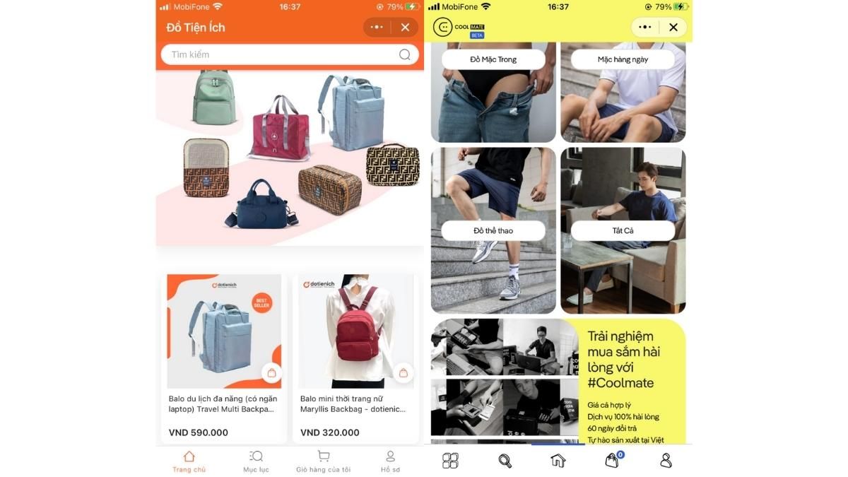 Đồ Tiện Ích và Coolmate là 2 E-commerce Mini App Nổi Bật Trên Zalo