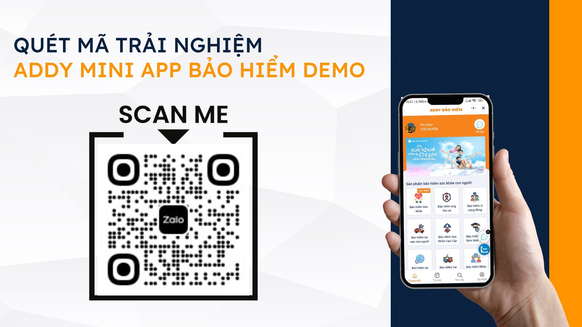 addy mini app bảo hiểm dem
